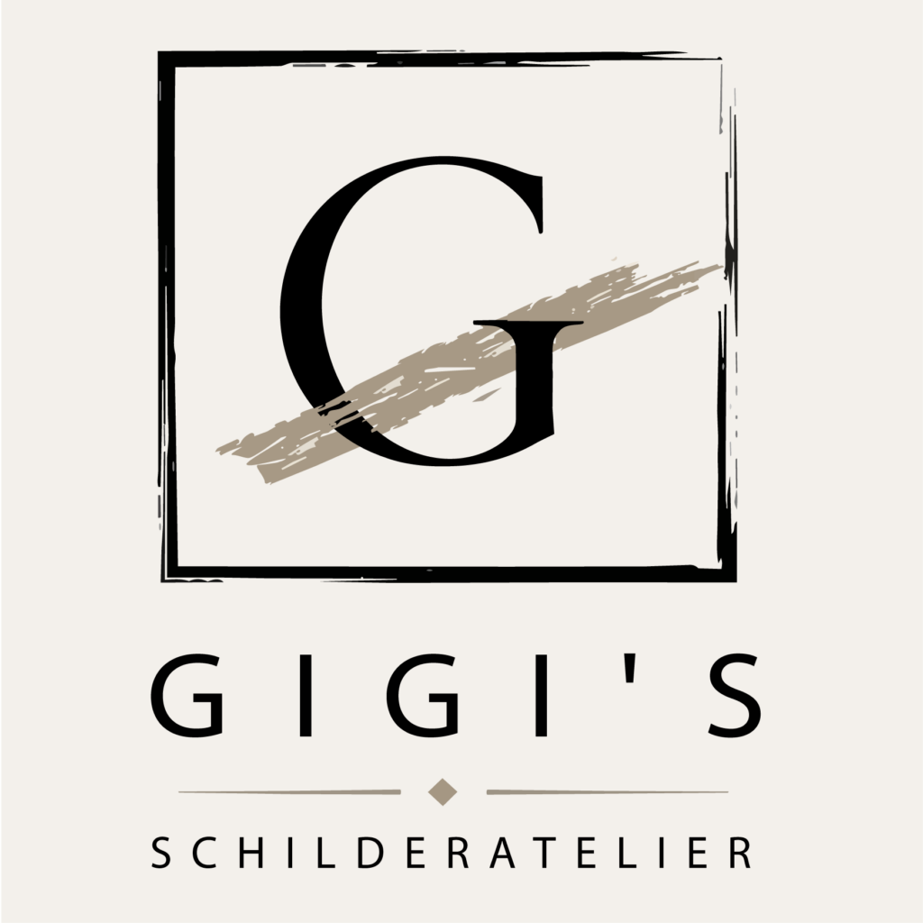 Logo van Gigi's Schilderatelier, maakt persoonlijke schilderen met een verhaal erachter.